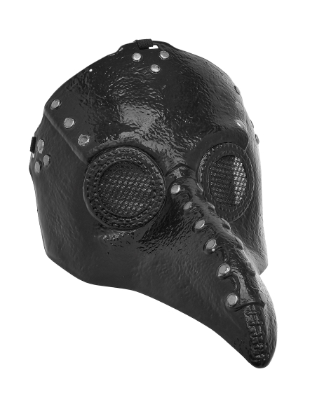 Masque docteur de la peste noir en plastique dur – Halloween