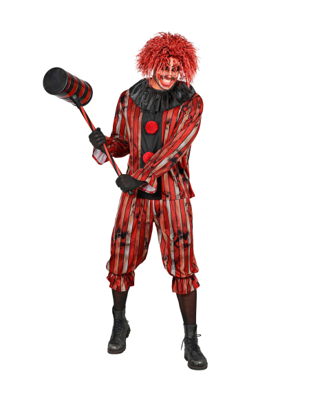 Déguisement clown maléfique homme – rouge et noir