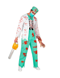 Déguisement médecin zombie homme – costume ensanglanté Halloween 2
