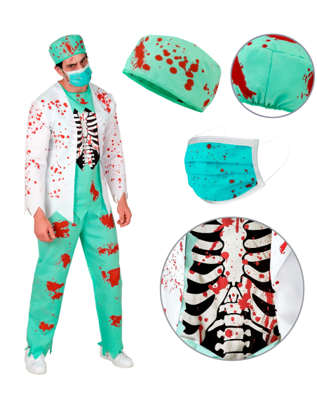 Déguisement médecin zombie homme – costume ensanglanté Halloween