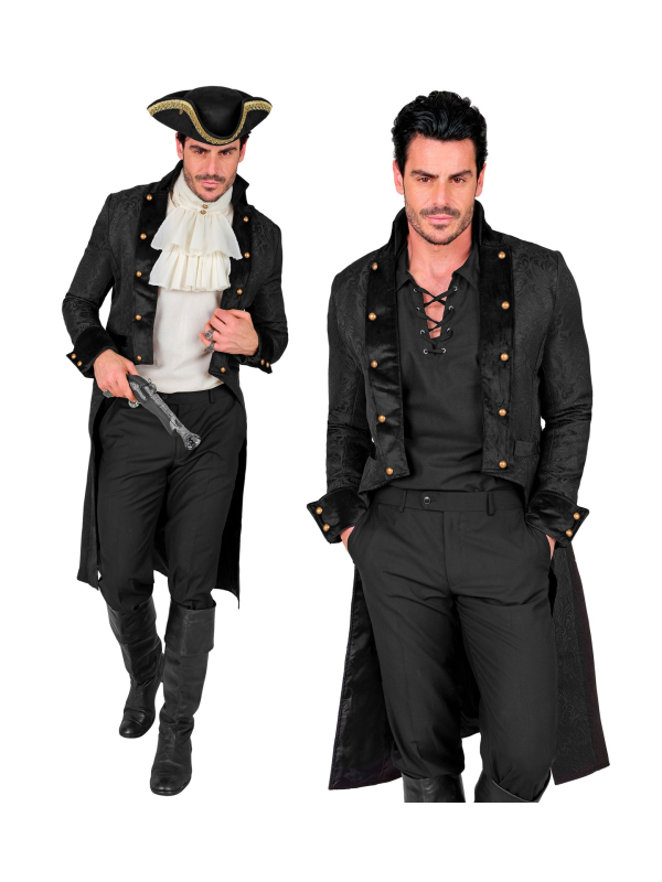 Manteau victorien homme noir – redingote gothique et steampunk