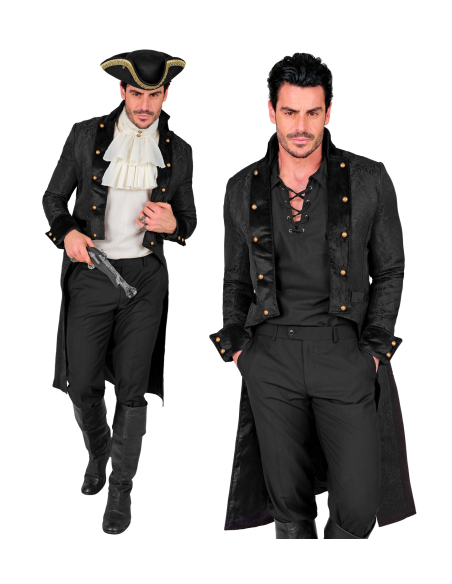 Manteau victorien homme noir – redingote gothique et steampunk