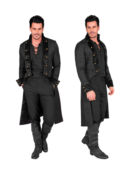 Manteau victorien homme noir – redingote gothique et steampunk