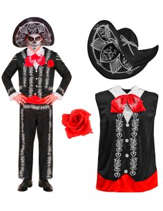 Déguisement mariachi Jour des Morts homme – sombrero inclus