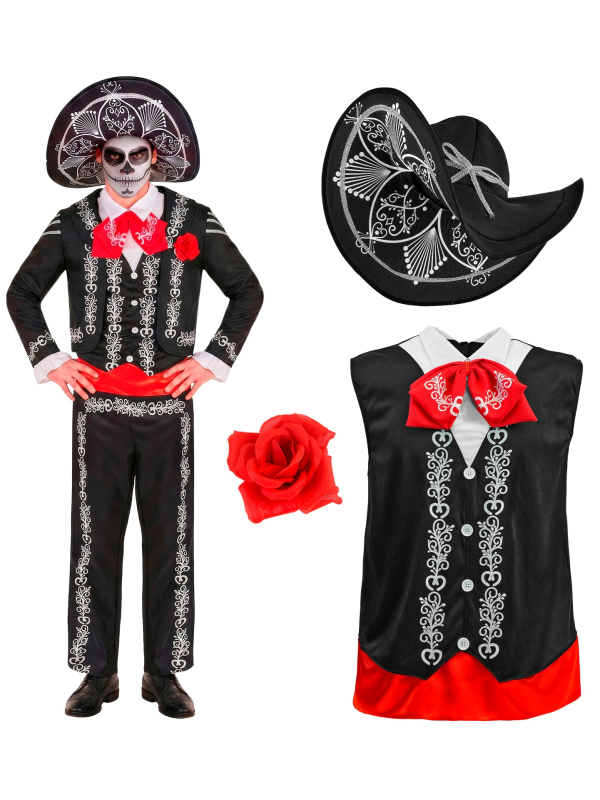 Déguisement mariachi Jour des Morts homme – sombrero inclus