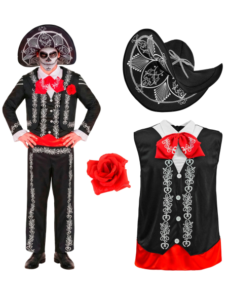 Déguisement mariachi Jour des Morts homme – sombrero inclus