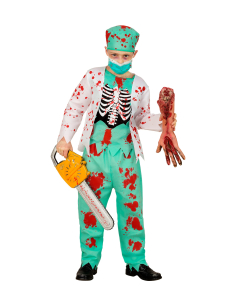 Déguisement médecin zombie enfant – costume ensanglanté 4 à 16 ans 2