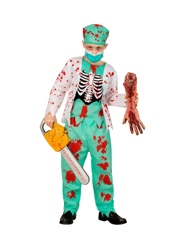Déguisement médecin zombie enfant – costume ensanglanté 4 à 16 ans