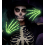 Gants squelette phosphorescents Halloween – noir et blanc