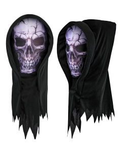 Masque Faucheuse à capuche – tête de mort Halloween 2