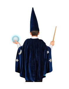 Déguisement magicien enfant 4-8 ans – cape bleue et chapeau étoilé 2