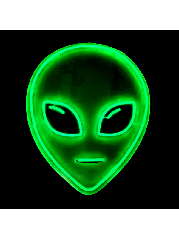 Lumière néon Alien verte 40 x 50 cm – Décoration lumineuse