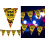 Guirlande Crime Scene en papier jaune et noir – 3 m