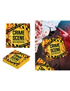 Lot de 20 serviettes Scène de crime 16 x 16 cm