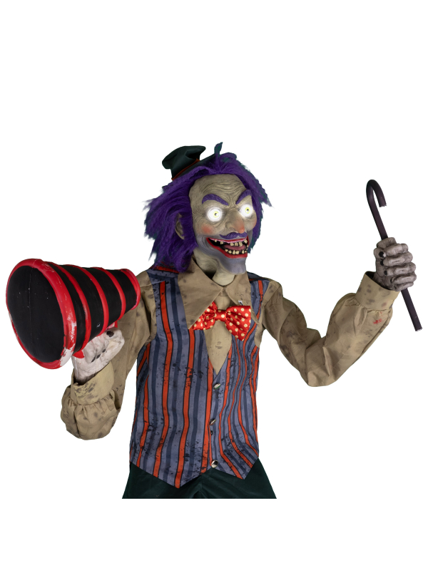 Automate Rabatteur de Cirque Animé 225 cm – Speakin’ Spencer Animatronique Halloween