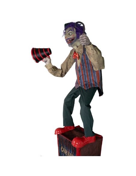 Automate Rabatteur de Cirque Animé 225 cm – Speakin’ Spencer Animatronique Halloween