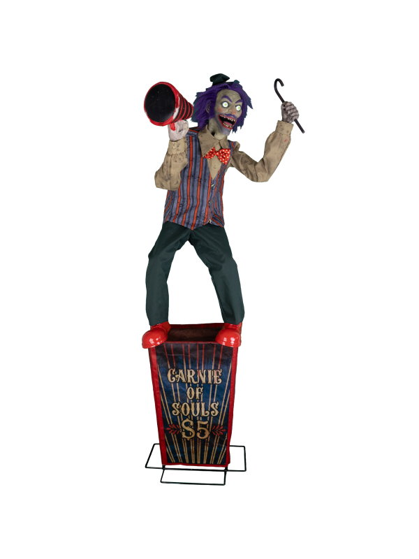 Automate Rabatteur de Cirque Animé 225 cm – Speakin’ Spencer Animatronique Halloween