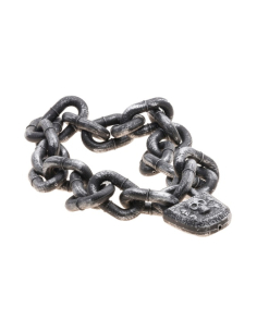 Chaîne de prisonnier avec cadenas tête de mort – 50 cm 2
