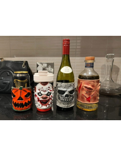 Cache-bouteille et canette Halloween clown effrayant en latex 2