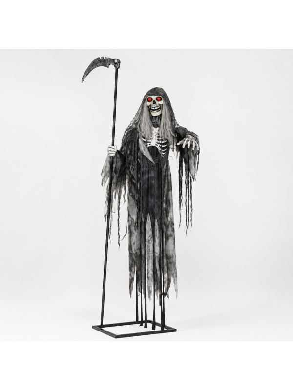 Automate Faucheuse volante Halloween 205 cm – son, lumière et mouvement