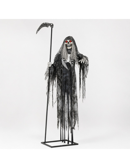 Automate Faucheuse volante Halloween 205 cm – son, lumière et mouvement