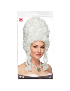 Perruque Marie-Antoinette blanche bouclée – Style XVIIIe siècle 2