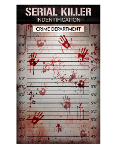 Photocall Halloween Serial Killer en tissu – fond photo 120 x 200 cm
