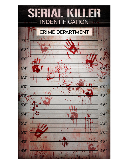 Photocall Halloween Serial Killer en tissu – fond photo 120 x 200 cm