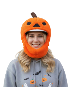 Couvre-casque moto citrouille Halloween orange 2