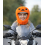 Couvre-casque moto citrouille Halloween orange