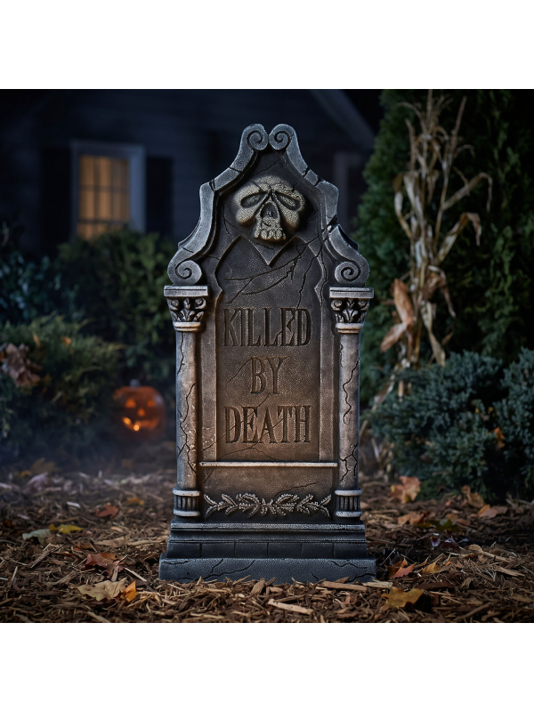 Pierre tombale Halloween gothique “Killed by Death” – 90 x 45 cm