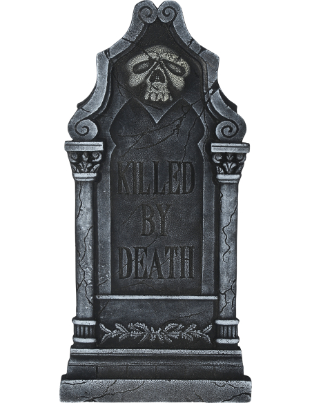 Pierre tombale Halloween gothique “Killed by Death” – 90 x 45 cm