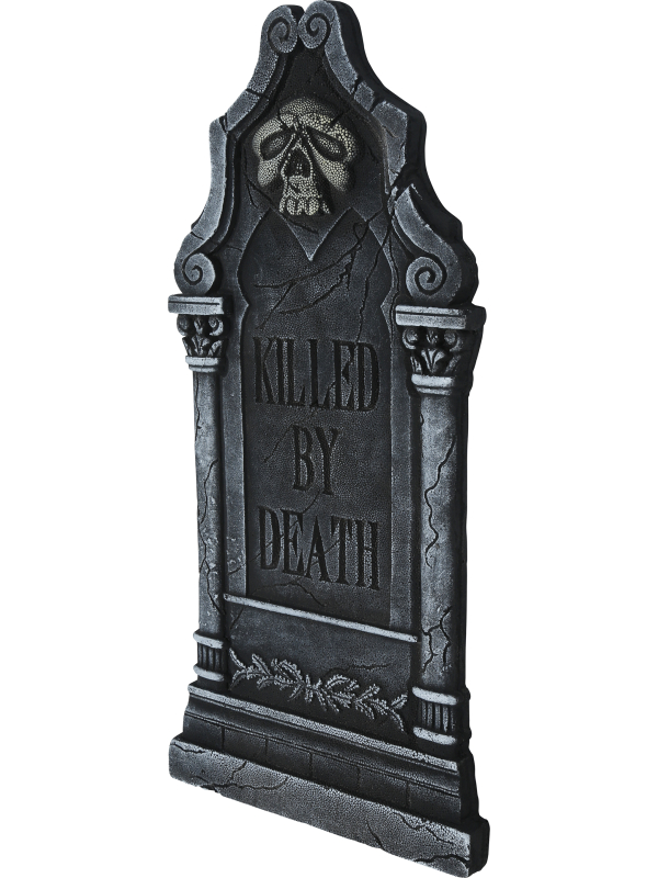 Pierre tombale Halloween gothique “Killed by Death” – 90 x 45 cm