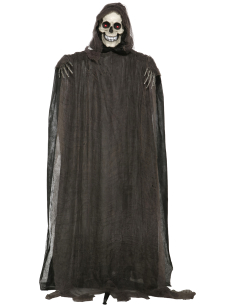 Squelette Halloween sur pied lumineux et sonore – 175 cm 2