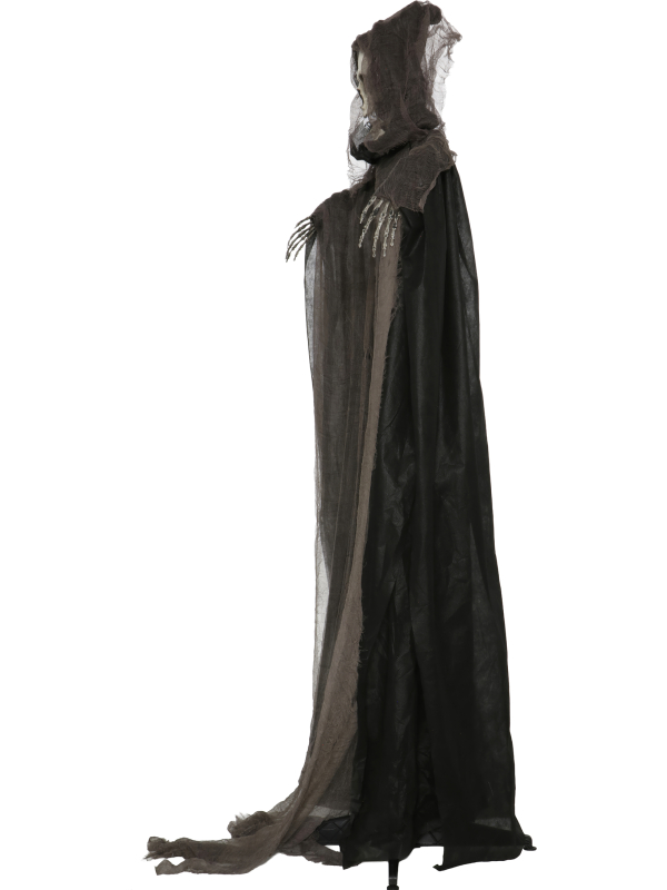 Squelette Halloween sur pied lumineux et sonore – 175 cm