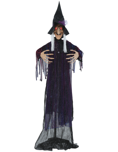 Automate Halloween sorcière maléfique sur pied – 180 cm