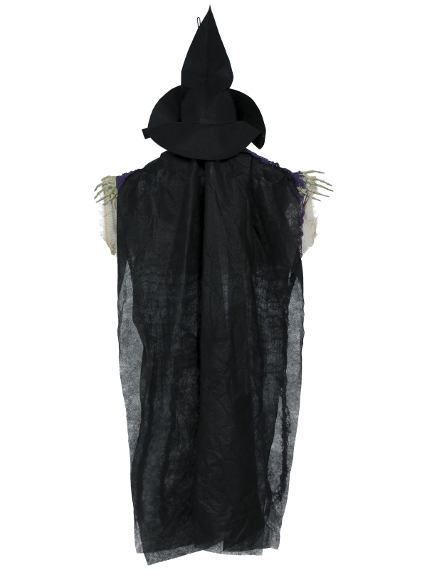 Suspension sorcière Halloween avec panneau Happy Halloween – 110 cm