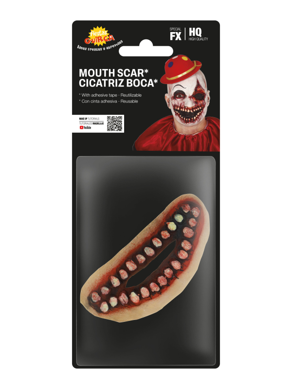 Cicatrices de bouche en latex 15 cm