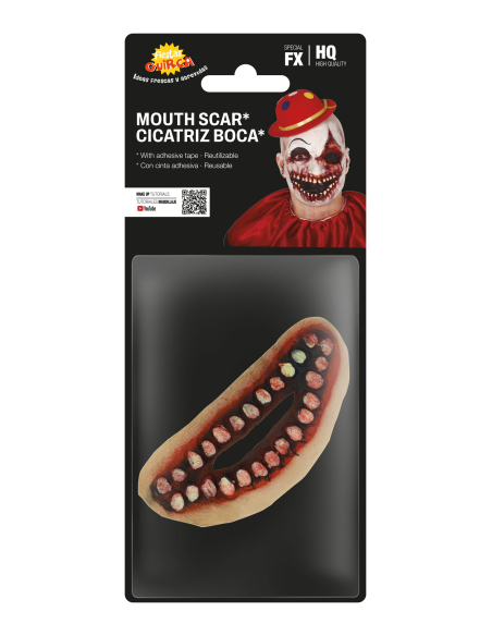 Cicatrices de bouche en latex 15 cm