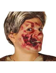 Cicatrice demi-bouche en latex effet blessure 2