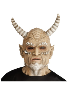 Masque démon des sables en latex avec cornes – 50 cm