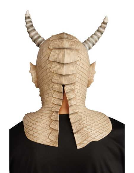 Masque démon des sables en latex avec cornes – 50 cm