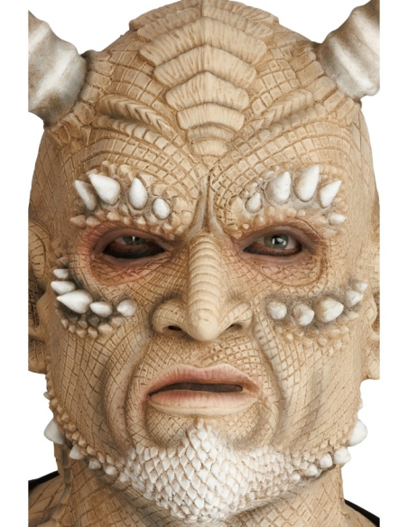 Masque démon des sables en latex avec cornes – 50 cm