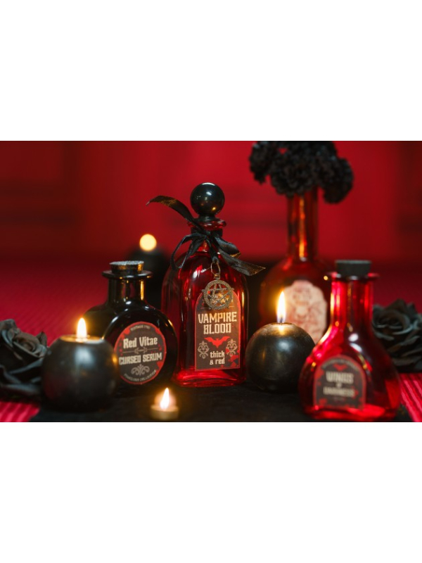 Flacon carré en verre rouge Vampire Blood