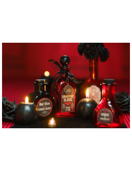 Flacon carré en verre rouge Vampire Blood