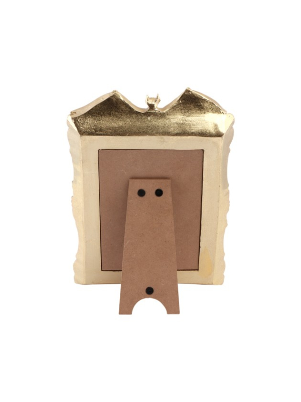 Cadre gothique doré avec chauve-souris – décoration Halloween 27 cm
