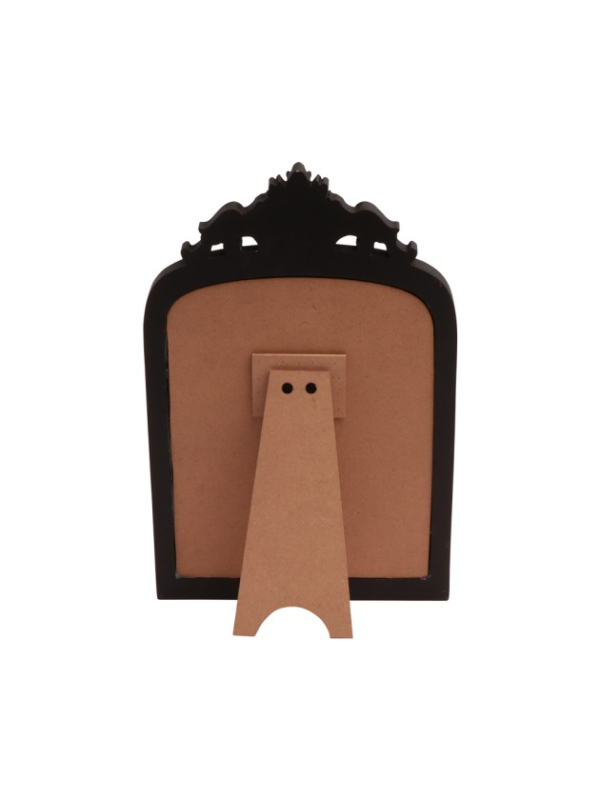 Cadre gothique noir couple de squelettes dansant – 35,5 cm