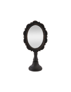 Petit miroir décoratif noir à poser en résine 2