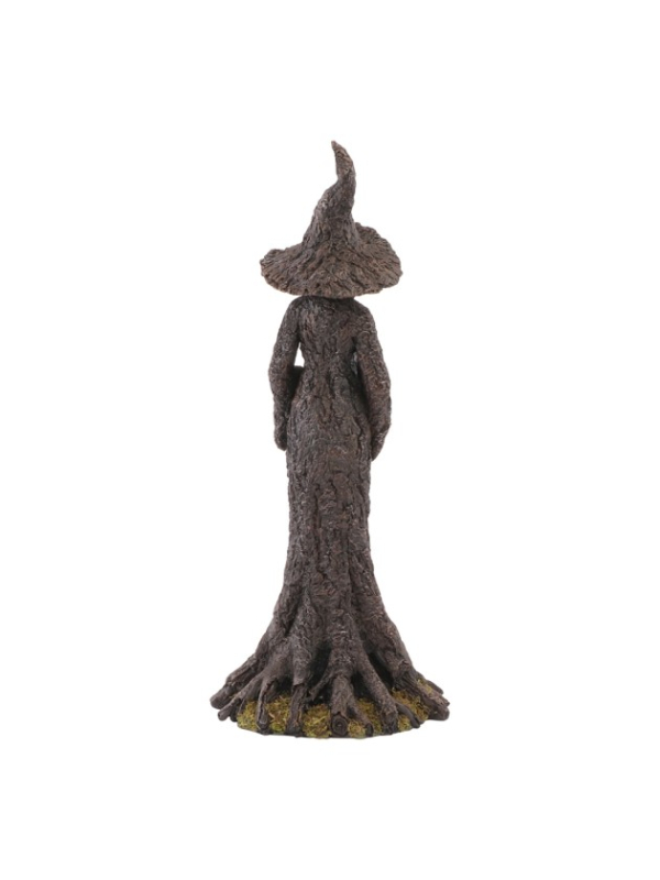 Statue sorcière de la forêt en résine avec citrouille – 40,5 cm