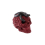 Crâne gothique en roses rouges avec serpent noir – 15 cm